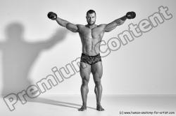 Underwear Gymnastic poses Man White Standing poses - ALL Muscular Short Brown Standing poses - simple Dynamic poses Academic